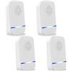 BD-Herego Ultrasuoni zanzare Pack da 4 Dispositivo antizanzare ultrasuoni da Interno ed Esterno, ecopest Repellente per Topi, Ragni,formiche, blatte, cimici.