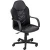 Baroni Home Sedia da Gaming Inclinabile, Acciaio e Soft Foam, Sedia da Gioco Ergonomica, Ruote Girevoli, Altezza e Inclinazione Regolabile, Sedia Scrivania Adulti Facile da Montare, 55x45x108 cm, Nero