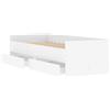 Gecheer Giroletto Con Cassetti, Letto in Legno Con Contenitore, Struttura Singolo o Matrimoniale, Bianco 75x190 cm