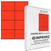 Imprimiz Etichette Adesive multiuso A4-105 x 74 mm - Colore fluo Rosso Opaco - 200 Etichette / 25 fogli - Per stampanti Laser/a getto d'Inchiostro