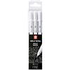 Sakura Gelly Roll Bright White, astuccio con 3 penne roller a inchiostro gel, colore bianco brillante, tratto fine 05