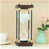 Lmzxmcy Grande clessidra vintage in legno, timer da 60 minuti - Decorazione bianca per casa, cucina, ufficio