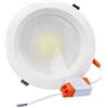 JANDEI - Faretto LED COB da Incasso da 20W, 1800 Lumen, Cornice Rotonda Bianca 185x55mm (Foro da 160mm). IP44 Ideale Cucina, Bagno - Luce fredda 6000K