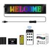 GAESHOW Insegna Luminose LED Programmabile, 37.4x9.2cm Pannello a Matrice Flessibile, Insegna a Led a Scorrimento, Motivo Testo Personalizzato, Animazione Display [Classe di efficienza energetica A]