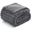 MIULEE Coperta Pile Matrimoniale Plaid per Divano in Velluto Coperta Singolo e Matrimoniale Letto Coperta Pile Morbida Decorazioni Casa Poltrona Tinta Unita Elegante 125x150 CM Grigio Scuro