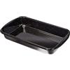 Riess, 0434-022, pirofila 32x19, teglia classica per cuocere al forno e arrostire, LxPxA 36x21,2x5,5 cm, peso 1 kg, smalto, nero, padella, induzione, pirofila, prodotto artigianale austriaco