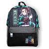 Bioworld Demon Slayer Tanjiro Kamado Zaino a Scacchi, Verde, Anime/Cultura pop