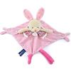 Doudou et Compagnie - Les Petits Futés - DOUDOU con marionetta a dito Coniglio - Rosa - 30 cm - Regalo nascita - DC4054