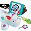 Ravensburger Play+, cuscino sportivo 3 in 1 a forma di Rhinoceros, ideale per allenare bambini da 0 a 6 mesi, giocattolo per imparare la prima infanzia e peluche per attività legate al parto, 34010