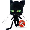 Miraculous Ladybug Kwami Mon Ami Plagg, 24 cm Cat Plush Toys for Kids, Super Soft Stuffed Toy with Resin Eyes, High Glitter and Gloss, Detailed Stitching Finishes (Wyncor)