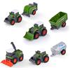Dickie Toys Fendt Micro Team (9 cm) — set trattore con rimorchio, originale Fendt, selezione casuale, per bambini dai 3 anni, multicolore