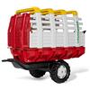 Rolly Toys 122479 Carrello a pedale RollyHaywagon Pöttinger Rimorchio per trattore a pedale (da 3 a 10 anni, chiusura automatica, inclinabile), rosso