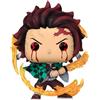 Funko Pop! Animation: DS - Tanjiro Kamado - (Sun Breathing) - Demon Slayer - Figura in Vinile da Collezione - Idea Regalo - Merchandising Ufficiale - Giocattoli per Bambini e Adulti - Anime Fans