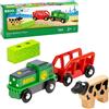 BRIO World Farm-Locomotiva Giocattolo per Bambini dai 3 Anni in su, Colore Bianco, Medium, 36018