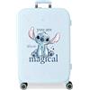 Disney Joumma Bags Stitch You Are Magical Valigie da Cabina, Set Valigie, Realizzato in ABS, Materiale resistente e leggero, Chiusura a combinazione laterale, Are Magical, Valigia media