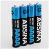 ABSINA 4x Pile AAAA per Surface Pen, Penna per Tablet e molto altro - Batteria AAAA 1,5V Alcalina - Batterie AAAA LR61 E96 - Pila AAAA, AAAA batteria, pile AAAA penna computer, pile stilo AAAA