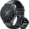 CatShin Smartwatch Orologio Uomo Fitness Watch: Smartwatch Uomo Chiamate Telefono Sanguigna Pressione Contapassi Impermeabile Cardiofrequenzimetro Polso Sport 1,43'' Rotondo AMOLED Touchscreen per Android iOS