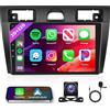 Rimoody 2G+32G Android 11 Autoradio 2 Din per Ford Fiesta Mk VI 5 Mk5 2002-2008 con Wireless Carplay Android Auto Navi GPS WiFi 9 Pollici Autoradio con Bluetooth FM/RDS/USB/DAB+/OBD2/SWC Telecamera Posteriore