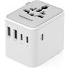 TESSAN Adattatore Universale da Viaggio con 2 USB A e 3 USB C, 28W Max