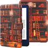 HGWALP Custodia per New Amazon Kindle 6(11th Generazione, 2024/2021 Release), Folio ultra sottile in pelle PU con auto sleep e wake, custodia protettiva per Kindle 2024 6 pollice-Library