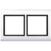 Schneider Electric Merten 400219 Aquadesign - Mascherina per presa e interruttore, 2 vie, colore: Bianco polare