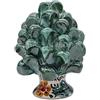 sicilia bedda - Pigna Siciliana con Piede Decorato - Modello Maioliche - Ceramica di Caltagirone (Altezza 9 x 6, Verde)