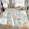 Odot Lenzuolo Coprimaterasso Cotone, Floreale Lenzuola sotto con Angoli profondità, per Bambino Adulto, Singolo Matrimoniale e Una Piazza e Mezza (120x200cm,Fiori Blu)