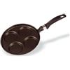 Risoli 1044000 Padella Pancake 4 Posti In Alluminio Pressofuso Con Rivestimento Antiaderente E Fondo Di Spessore 6 Mm, Cm 23