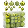 WOMA Set di palline per albero di Natale, verde chiaro e 22 altri colori, 50 e 100 palline di Natale, in plastica, decorazioni per albero di Natale e albero di Natale