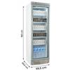 Vetrina Frigo Bibite 400 L +1°/+12°C Con Porta Battente Bianca