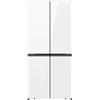 Hisense RQ5P470SETE, Frigorifero Americano Quattro Porte, Classe E, Finitura bianca in vetro, Total No Frost, WiFi, Metal cooling, Zona convertibile, Dispenser Acqua, Motore Inverter