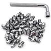 ONIPAX Bike Pedal Bolts Screw M4 x 7 mm, 40 pezzi/borsa con 1 Wrench Silver