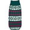 Record - Maglioncino per Cani Cervinia Verde e Rosso, Taglia XXS, Lunghezza Dorso 25cm. Maglione per Cani Realizzato a Maglia con Filati Caldi e Morbidi per un Comfort Ottimale e Stile Elegante