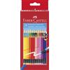 FABER-CASTELL - Set di matite colorate cancellabili, 24 pezzi | Matite colorate cancellabili con colori brillanti e gomma in tinta - per bambini e adulti