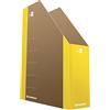 Donau Life - Contenitore per documenti in cartone, formato A4, colore: Giallo/Tipo A4/80 / Kind-Foldable/Material-Cartone/Etichetta-Spazio per Descrizione/Colore-Giallo/Formato-A4 / Peso (g/m2)-800