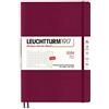 LEUCHTTURM1917 367567 Agenda mensile con taccuino, copertina morbida, composizione (B5) 2024, 16 mesi, Port Red, English