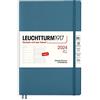 LEUCHTTURM1917 367818 Agenda settimanale e taccuino copertina morbida Paperback (B6+) 2024, 12 mesi, Stone Blue, Inglese