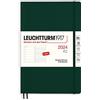 LEUCHTTURM1917 367806 agenda settimanale e quaderno copertina morbida Paperback (B6+) 2024, 12 mesi, verde forestale, inglese