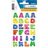 HERMA 4194 Adesivi divertenti lettere A - Z (20 x 20 mm, 48 adesivi, carta opaca), etichette permanenti dell'alfabeto per ragazze e ragazzi, colorate