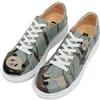DOGO Femme Cuir Vegan Bleu Baskets - Panda Hug Motif