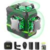 LasGoo Livella Laser Autolivellante 360°x3 Laser a Linea Incrociata Verde per Costruzioni e Appendere Quadri, Telecomando, Supporto Professionale Magnetico Rotante, 2 Batterie Ricaricabili - LG-3Ds