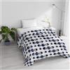 Italian Bed Linen Trapunta Invernale Imbottita Letto Singolo 160x245cm DoubleFace BASIC fantasia OPTICAL, Made in Italy - Piumino Reversibile in morbida Microfibra 200gr/mq - Piumone Lavabile in Lavatrice