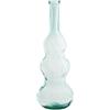 DRW Vaso da pavimento in vetro trasparente 28x28x75 cm