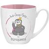 GRUSS & CO 45488 - Tazza anti-stress per regine dell'ufficio, 45 cl, idea regalo, in porcellana New Bone Cina, 9,5 cm, colore: rosa