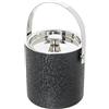 DRW Secchio con Manico in Acciaio Inox Nero 15 x 15 x 26 cm, Metallo, 15x15x26 cm