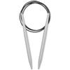 Prym - Ferri circolari, in alluminio, 8 mm, 100 cm, colore: Argento