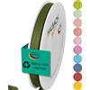 Halbach Seidenbänder Nastro regalo | larghezza 10 mm lunghezza 25 m | nastro prodotto in Germania | nastri regalo in diversi colori e larghezze, perfetto per confezionare e decorare, colore: verde