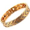 JFUME Braccialetti magnetici per le donne in oro 18k con argento con link rimuovere strumento incluso 7,5 -8,5 regolabile