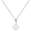 GAVU Collana Donna Argento 925 con Ciondolo Perla Coltivata di Acqua Dolce, Collana Perla Donna