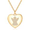 Jrêveinfini Cuore Angelo Custode Collana Bambina Ragazza Oro Argento 925, Collana Cuore Portafortuna Amicizia Mamma e Figlia, Regalo Comunione Battesimo Cresima Compleanno Bambina Mamma